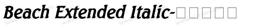 Beach Extended Italic字体转换